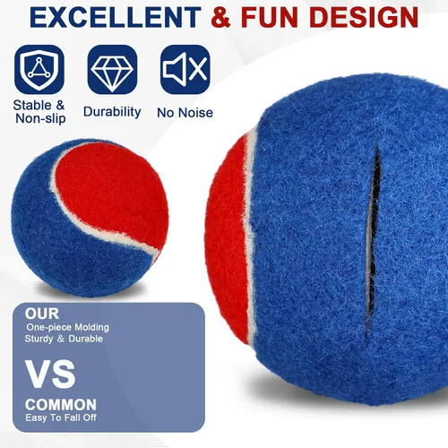 Vista 4 de Chunful 32 pelotas de tenis para patas de silla, protectores de piso, pelotas de tenis precortadas a granel para sillas de aula, escritorios