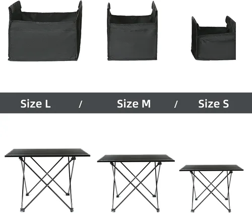 Vista 5 de ROCK CLOUD Bolsa de almacenamiento extra Mesa de camping portátil Tablas de playa ultraligeras, tamaño S