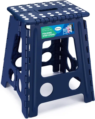 Vista 31 de Dyforce Taburete plegable de 9 pulgadas para niños y adultos, taburete de pie plegable y ligero para niños pequeños, cocina, baño, capacidad de 300