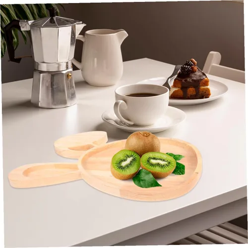 Vista 8 de Cabilock Tabla de cortar de conejo de Pascua, tabla de cortar de cocina, plato de conejo en forma de queso, postre, bandeja para servir charcutería