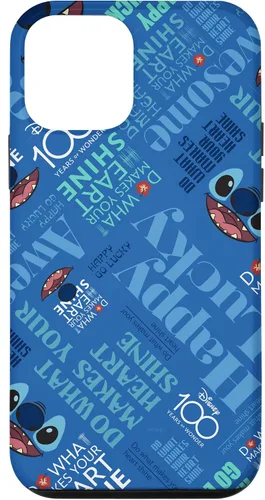 Vista 12 de Funda para iPhone 15 Disney 100 Stitch Smile Haz lo que hace que tu corazón brille D100