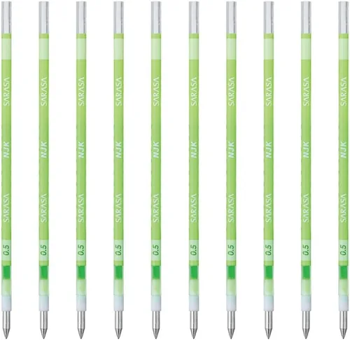 Vista 11 de Zebra BRNJK5BK - Recambio para bolígrafo, Sarasa, NJK-0.5, negro, 10