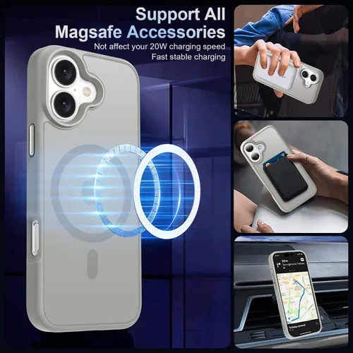 Vista 299 de MOCCA - Funda magnética resistente para iPhone XR de 6.1 pulgadas, compatible con MagSafe, funda con protección contra caídas de grado militar