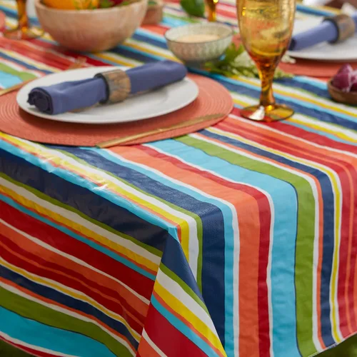 Vista 6 de DII - Mantel de vinil para mesa Rayas de verano
