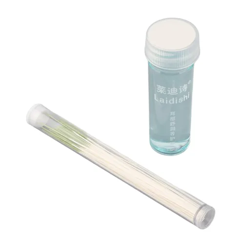 Vista 7 de Solución de limpieza de oídos perforada de 0.3 fl oz, limpiador de oídos, línea de limpieza de agujeros de oído, juego de hilo dental para cuidado