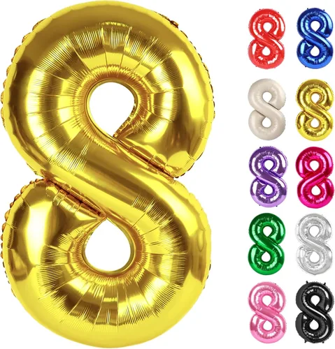 Vista 336 de Globo negro del número 0 de 40 pulgadas – globo número 0, decoraciones