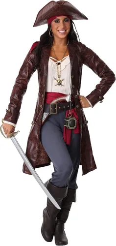 Vista 2 de Disfraz de capitán pirata para mujer