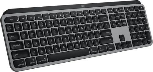 Vista 17 de Logitech MX Keys Mini - Teclado inalámbrico minimalista para Mac, compacto, Bluetooth, teclas retroiluminadas, USB-C, escritura táctil, compatible