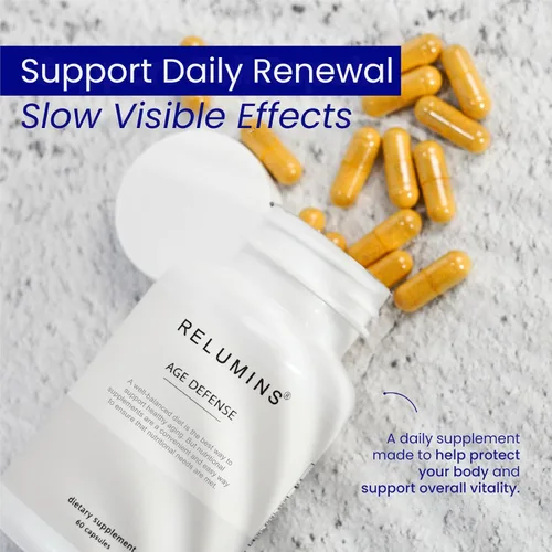 Vista 3 de Relumins Suplemento Age Defense NAD+ con NADH, CoQ10, glutatión, resveratrol, fisetina, curcumina y EGCG - Suplemento de apoyo antioxidante - 60