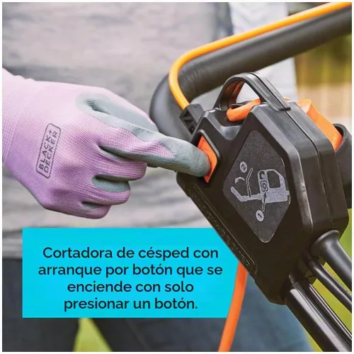 Vista 5 de BLACK+DECKER Cortacésped eléctrico con cable, 13 amperios, plataforma de corte de 20 pulgadas, ajuste de altura de 6 ajustes, almacenamiento