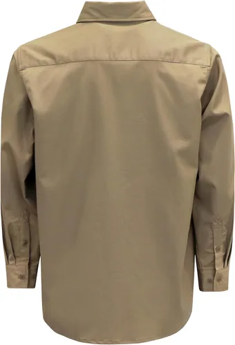 Vista 3 de BOCOMAL Camisas FR para hombre 7.5oz Camisa de soldadura resistente al Botones caqui