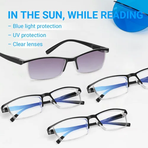 Vista 2 de TERAISE Gafas de Lectura Anti-luz Azul de Moda para Hombres y Mujeres Lector de Computadora