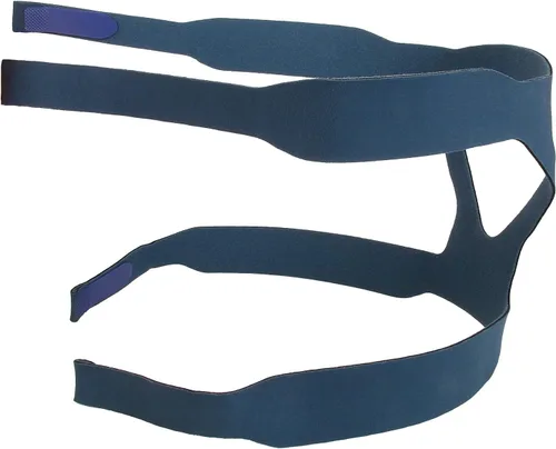 Vista 2 de Arnés de repuesto universal para máscara completa, pieza de repuesto para banda de cabeza de ventilador CPAP (sin máscara) (azul)