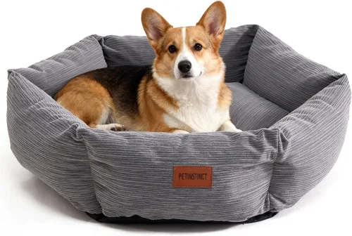 Vista 12 de Cama para gatos, cama para mascotas con forma de dona de 22 Blanco crema