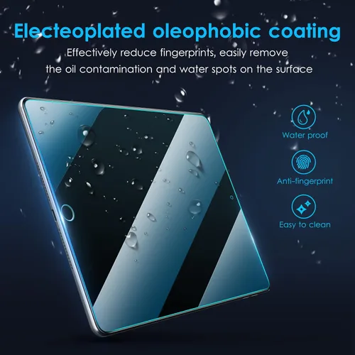 Vista 6 de DTTO Protector de pantalla compatible con iPad de 9ª/8ª/7ª generación de 10.2 pulgadas (2021/2020/2019), película de vidrio templado de dureza 9H