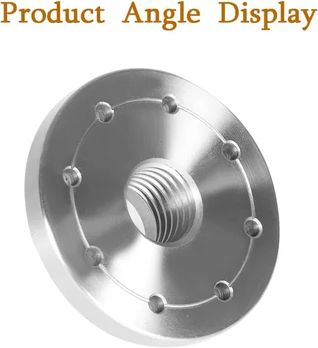 Vista 6 de kimllier Placa frontal de torno de acero de 3 pulgadas para torno de madera, apta para husillo de 1 pulgada x 8TPI sin tornillo