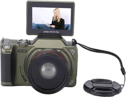 Vista 12 de EBTOOLS Cámara digital 4K, 64Mp, pantalla abatible de 3 pulgadas, rotación de 180, zoom digital 18X, enfoque automático, grabación de video, gran