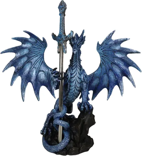 Vista 12 de Ebros Necromancy Litche Blade Ruth Thompson - Estatua de dragón con hoja abrecartas de dragón de 10 pulgadas de alto, colección de la serie