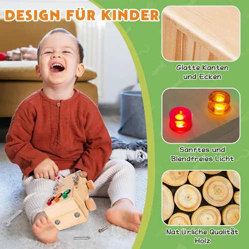 Vista 3 de Tablero de destornilladores Montessori, juguete de tablero ocupado Montessori a partir de 2-6 años, tablero de actividades Montessori juguete