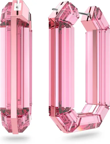 Vista 2 de Swarovski Lucent - Colección de joyas para aretes, acabado en tono rodio, cristal azul, cristal rosa, Cristal