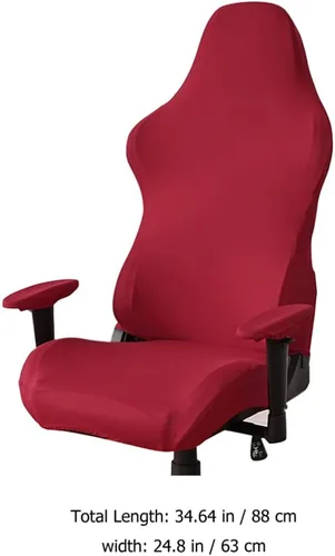 Vista 7 de DECHOUS 1 juego de fundas elásticas y lavables para silla de computadora, fundas protectoras para silla de oficina, protector para silla giratoria