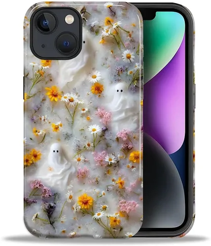 Vista 168 de ZHEGAILIAN Funda para iPhone 11, carcasa dura a prueba de golpes + silicona suave 2 en 1 híbrida, parachoques a prueba de caídas - Vidrio manchado