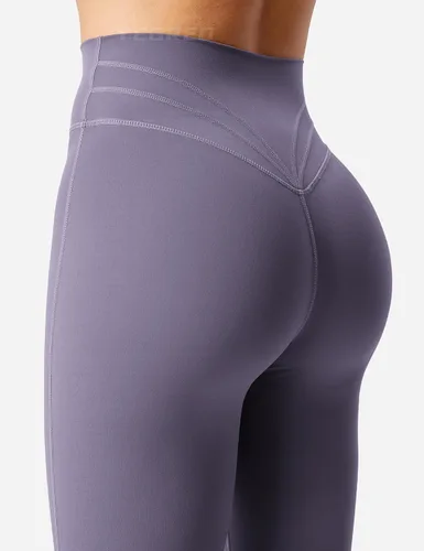 Vista 5 de YEOREO Leggings acampanados para mujer, pantalones de yoga Lynnie Bell Bottom de cintura alta, control de abdomen, leggings de entrenamiento
