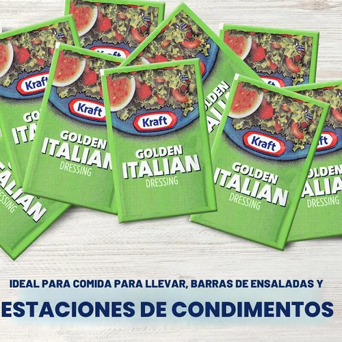 Vista 6 de Kraft Golden - Paquete de aderezo italiano para ensalada (paquetes de 1.5 onzas, paquete de 60)