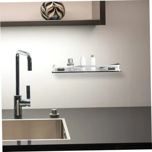 Vista 2 de Uonlytech Abrazadera para estantería, 8 piezas, soportes de estante de vidrio, fácil de instalar