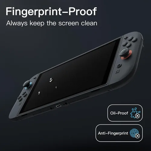 Vista 5 de JETech Protector de pantalla mate para Nintendo Switch 2 2025, película de vidrio templado antirreflejos 9H con herramienta de fácil instalación