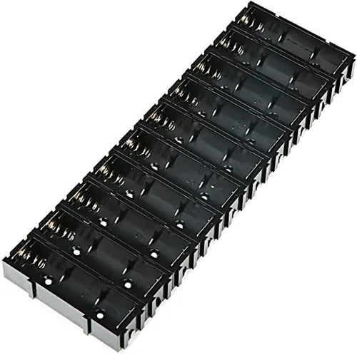 Vista 4 de Paquete de 10 soportes de batería AAA, diseño entrelazable de 1 ranura, serie y paralelo personalizable, PCB y bricolaje para proyectos electrónicos