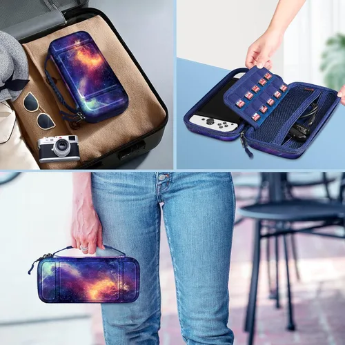 Vista 7 de Fintie - Estuche de transporte para Nintendo Switch OLED Modelo 2021Switch 2017, resistente a los golpes Funda protectora de carcasa dura