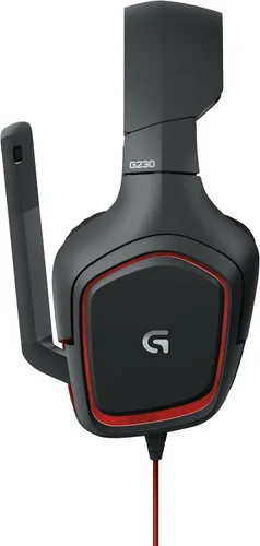 Vista 3 de Logitech G230 Auriculares Stereo Gaming con micrófono, Negro, Rojo