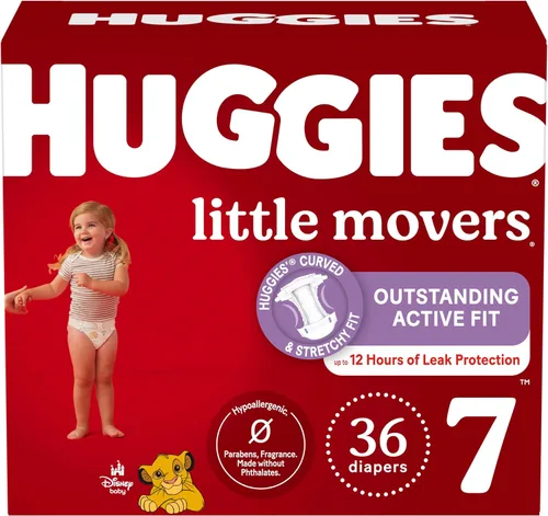 Vista 16 de Pañales Huggies tamaño 3, Little Movers para bebés, talla 3 (16-28 libras), 25 unidades, el empaque puede variar
