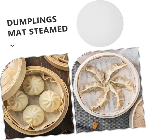 Vista 3 de ABOOFAN 6 almohadillas de silicona para vapor, redonda, antiadherente, malla de hornear reutilizable para bollos al vapor y diámetro de dim sum