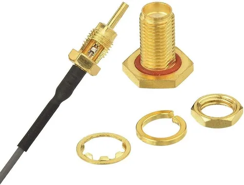 Vista 5 de Superbat Cable coaxial Mini PCI a SMA hembra de baja pérdida de 2 pulgadas para enrutadores inalámbricos, mini tarjetas PCI, extensión de red