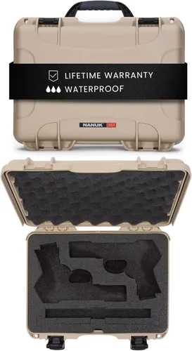 Vista 8 de Nanuk 910 Impermeable 2UP Classic Pistol Estuche Duro - Negro