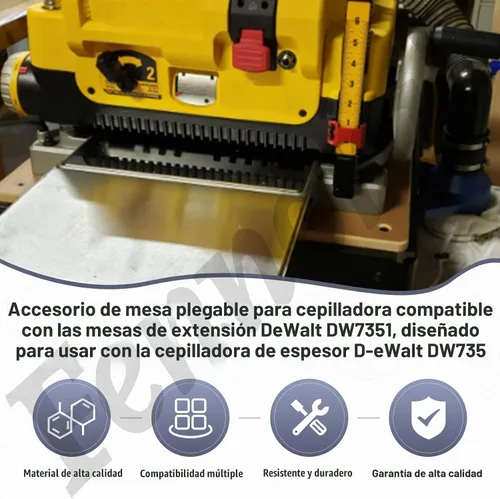 Vista 4 de 2 piezas DW7351 13" cepilladora plegable accesorio de mesa para DeWALT
