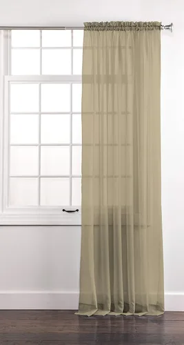 Vista 36 de Stylemaster Elegance Cenefa recta de gasa transparente, 60 x 14 pulgadas, color dorado