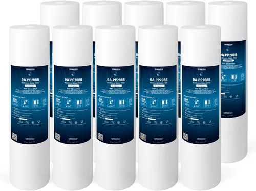 Vista 17 de Ronaqua Cartucho de filtro de agua de repuesto de sedimentos grandes de 10 x 4.5 pulgadas, 5 micras, certificado NSF, para toda la casa, compatible