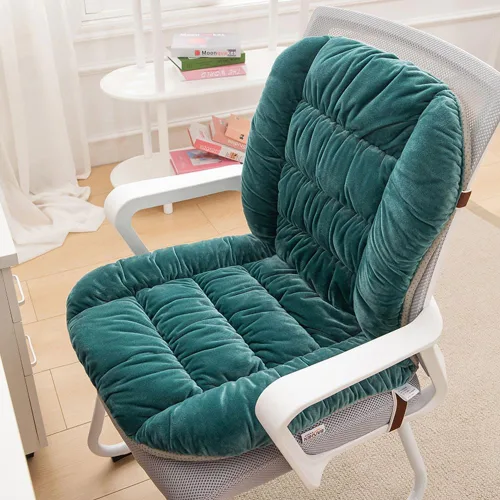 Vista 10 de Cojín para Silla de Oficina con Asiento Suave, Funda Desmontable, Soporte Lumbar, para Silla Mecedora, 90x50cm