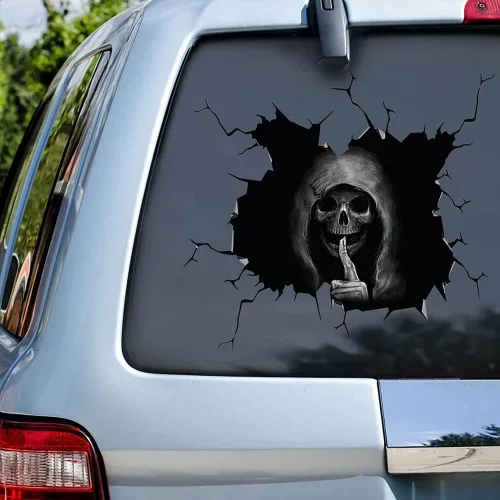 Vista 2 de Calcomanías de calaveras de muerte silenciosa para auto camión
