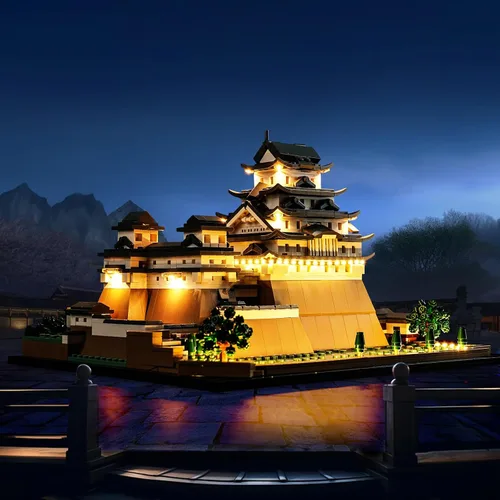 Vista 3 de Kit de luz LED mejorado para Lego Architecture Landmarks Collection: Himeji Castle Building Set, Compatible con Lego 21060 (Modelo no incluido)