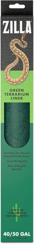 Vista 11 de Forro de sustrato para terrario de reptiles de Zilla, verde, 10G, 9.75" x 19.75