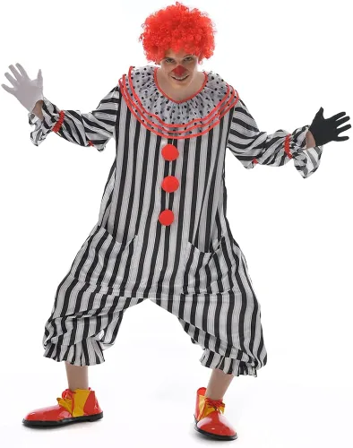 Vista 6 de FantastCostumes Disfraz de payaso para hombre Halloween carnaval fiesta terror cosplay