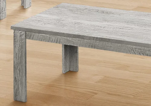 Vista 5 de Monarch Specialties I 7860P - Juego de mesa de 3 piezas, café, extremo, lateral, acento, sala de estar, laminado, gris, transición
