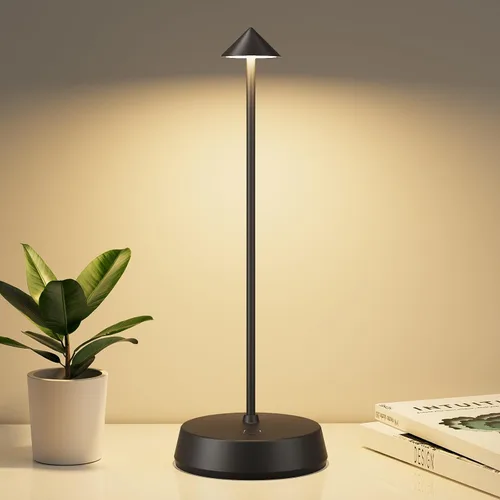 Vista 11 de Lámpara de mesa inalámbrica recargable, funciona con pilas, lámpara de escritorio de 6000 mAh, lámpara táctil regulable al aire libre, impermeable