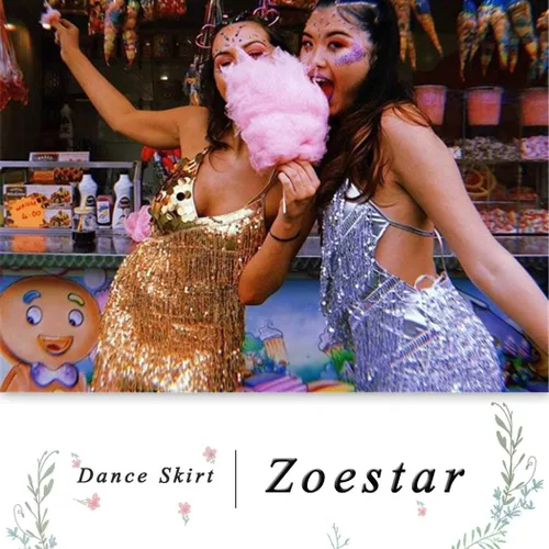 Vista 4 de Zoestar Bufanda de cadera bohemia de lentejuelas y borla para danza del vientre, para mujeres y niñas