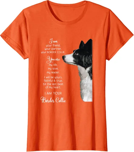 Vista 44 de Funny I Am Your Friend Your Partner Your Border Collie - Camiseta de regalo, Negro, S