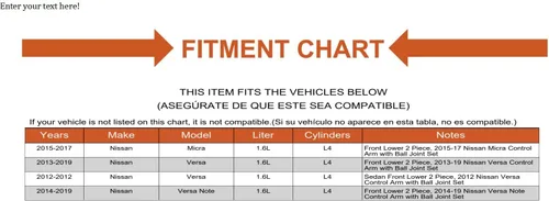 Vista 6 de Reemplazo delantero inferior brazo de control rótula izquierda conductor derecho pasajero par 2 piezas para Versa (EB3-4978486)